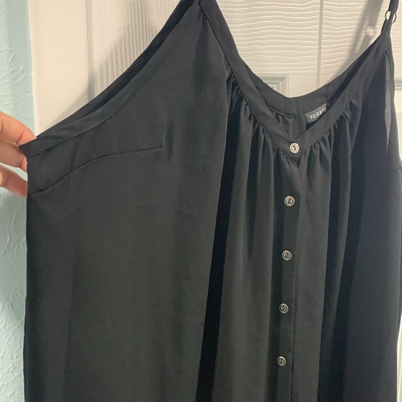 Black Torrid Adjustable Strap Button Down Swing Cami - Picture 5 of 12